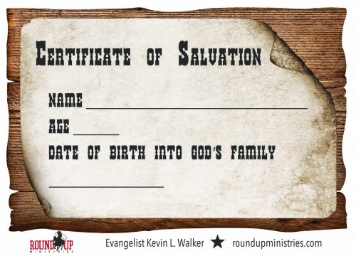 salvation certificate